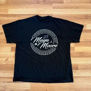 Maya Moore Minnesota Lynx #23‎ Tribute T-Shirt XL Black WNBA Legend Rare Vintage